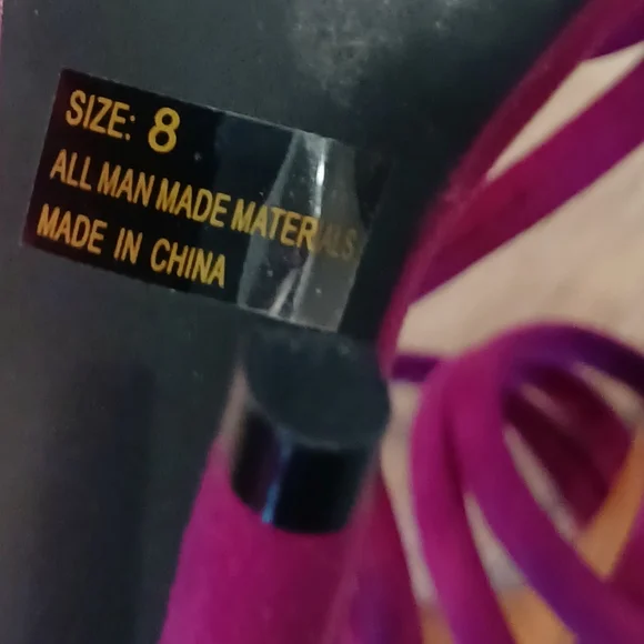 Quipid Women's Purple High Heeled Strappy Sandals Purple Plum Size 8 NEW - Picture 6 of 8